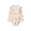Costum de baie intreg cu maneca lunga cu protectie UV pentru bebelusi - Sille - Peach / Sea Shell - Liewood