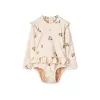 Costum de baie intreg cu maneca lunga cu protectie UV pentru bebelusi - Sille - Peach / Sea Shell - Liewood