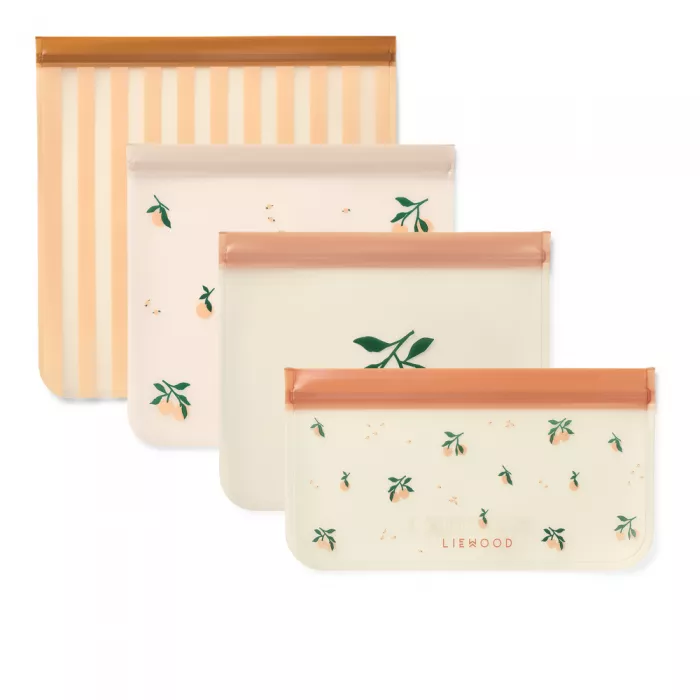 Punga reutilizabila pentru calatorie - set 4 bucati - Clive - Peach / Sea shell - Liewood