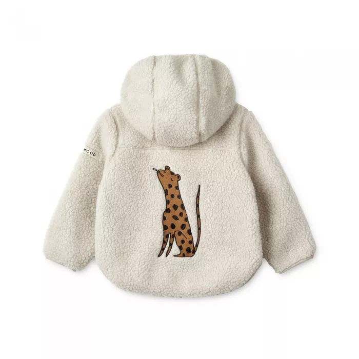 Jacheta cu gluga si broderie pentru copii - Mara - Leopard / Sandy - Liewood