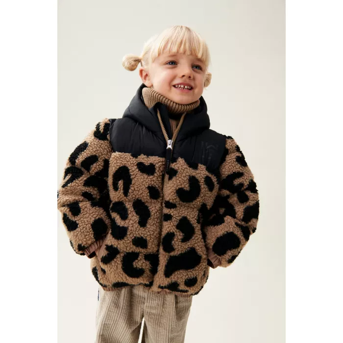 Jacheta puffer pentru copii - Niko Pile - Mega leo / Oat mix - Liewood