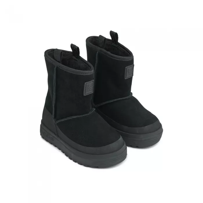 Cizme de piele intoarsa cu captuseala de lana - Mattie - Black - Liewood