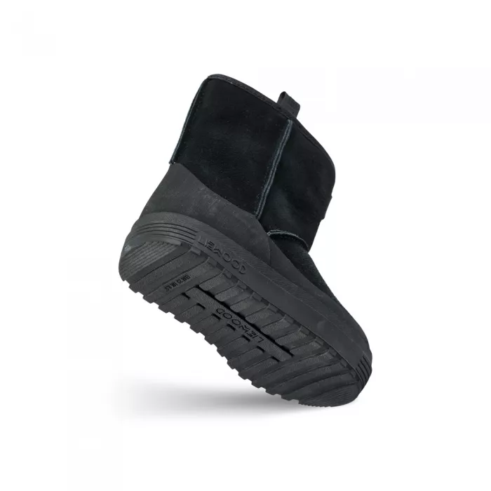 Cizme de piele intoarsa cu captuseala de lana - Mattie - Black - Liewood
