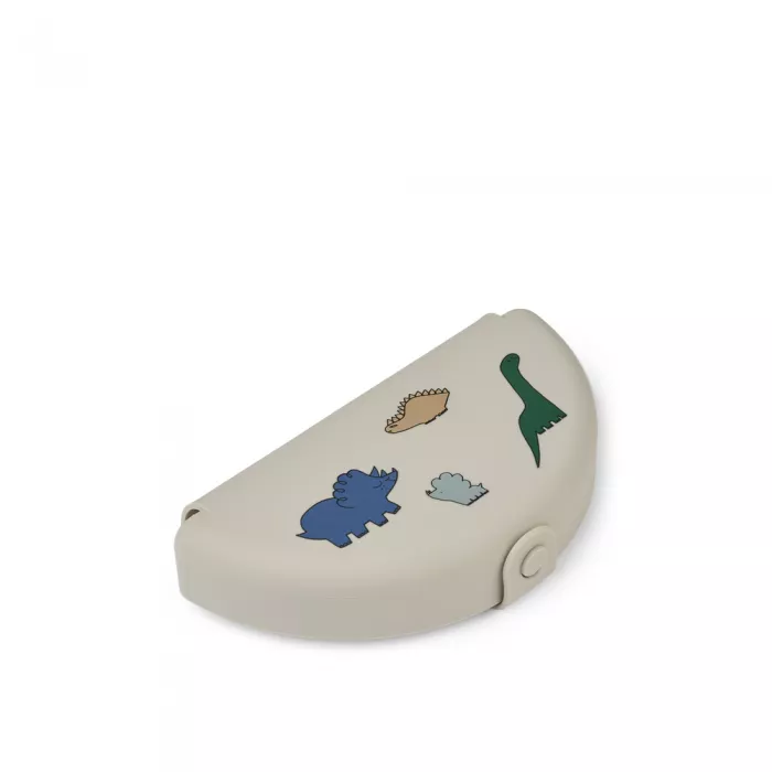 Caserola pliabila din silicon Eugene - Dinosaurs / Mist - Liewood