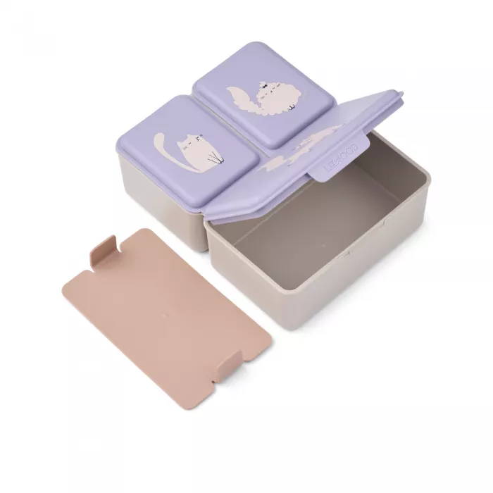 Caserola compartimentata pentru pranz Driss - Cat Warm Lilac - Liewood