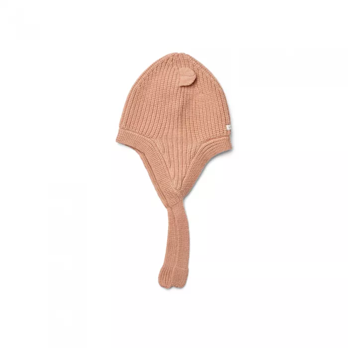 Caciulita cu snur din mix bumbac organic si Lana - Aviana - Tuscany rose / Pale tuscany - Liewood