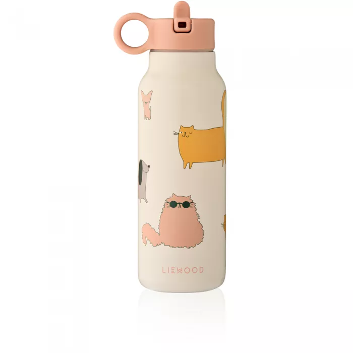 Sticla termos din otel inoxidabil - 350 ml - Falk - Cats and Dogs / Sandy - Liewood