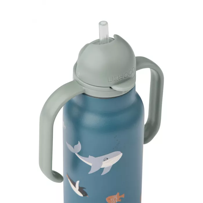 Sticla din otel inoxidabil - 250 ml - Kimmie - Arctic Sea / Ocean View - Liewood