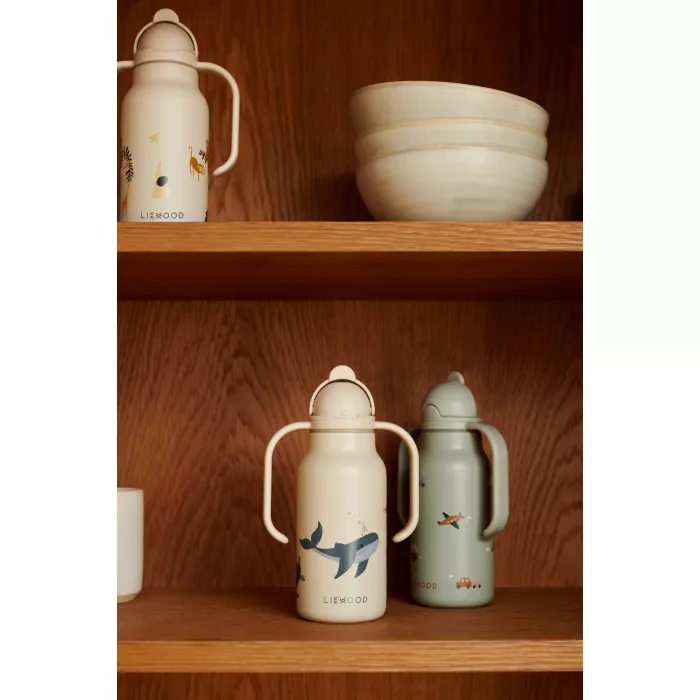 Sticla din otel inoxidabil - 250 ml - Kimmie - Elephant / Creme de la Creme - Liewood