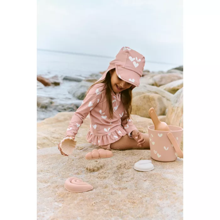 Costum de baie cu doua piese cu maneca lunga Dagny - Sweethearts / Pale tuscany - Liewood