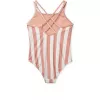 Costum de baie intreg Suna - Coral blush / creme de la creme stripe - Liewood