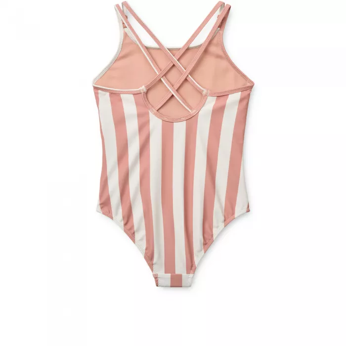 Costum de baie intreg Suna - Coral blush / creme de la creme stripe - Liewood