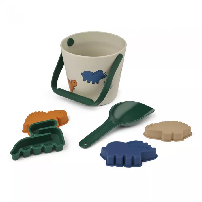 Jucarii pentru plaja din silicon - Glima - Dinosaurs / Mist - Liewood