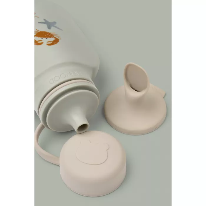 Recipient din silicon pentru smoothie Lizzie - Set 2 buc - Sea creature / Sandy - Liewood