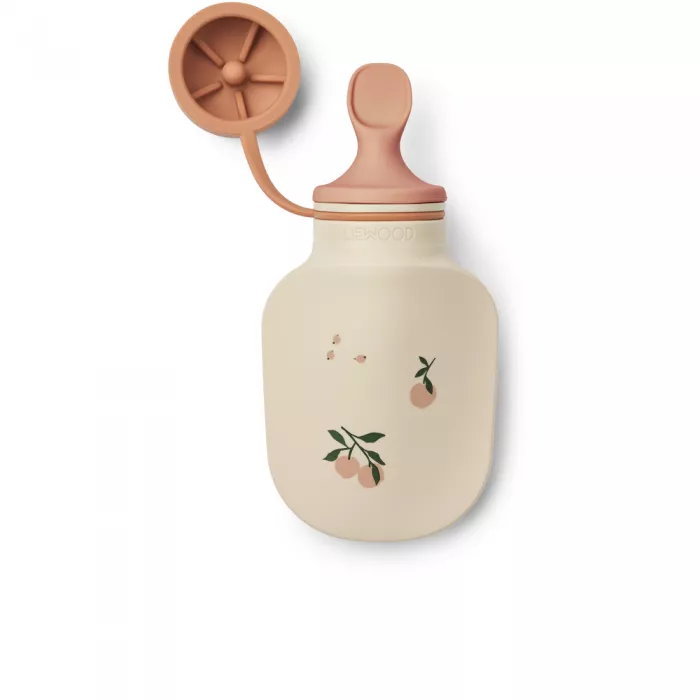 Recipient din silicon pentru smoothie Lizzie - Set 2 buc - Peach / Sea shell - Liewood