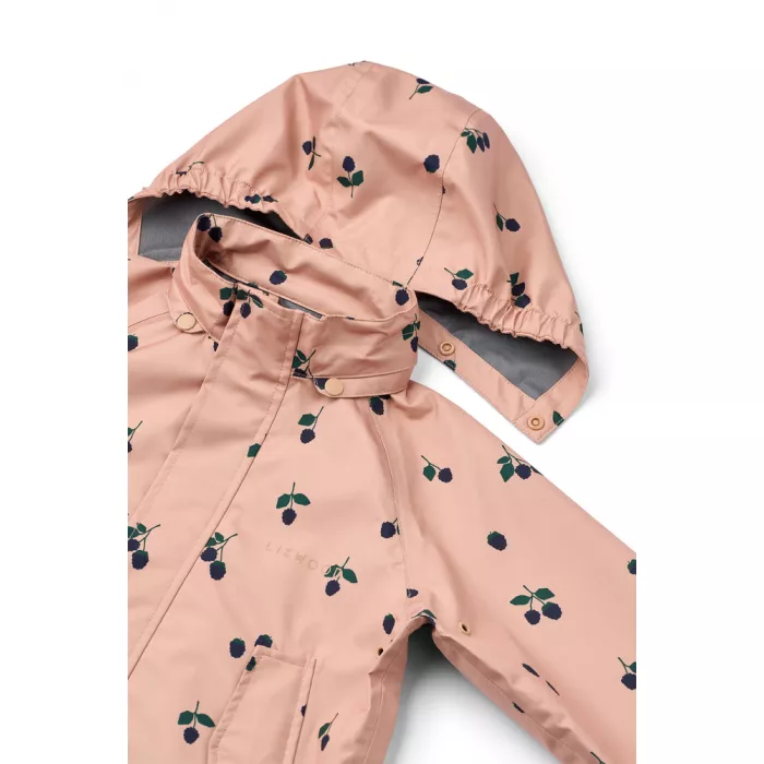 Costum impermeabil pentru ploaie - Pedia - Berry / Pale tuscany / Embroidery - Liewood