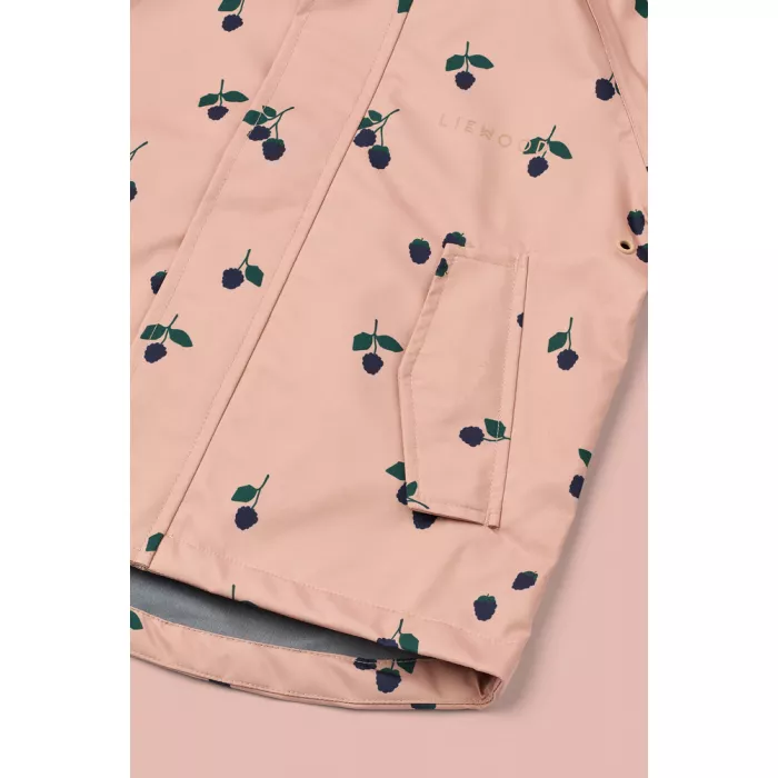 Costum impermeabil pentru ploaie - Pedia - Berry / Pale tuscany / Embroidery - Liewood