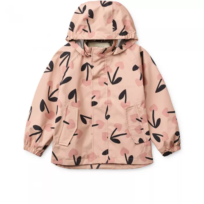 Costum impermeabil pentru ploaie - Pedia - Mega Cherry Heart/ Rosey mix - Liewood