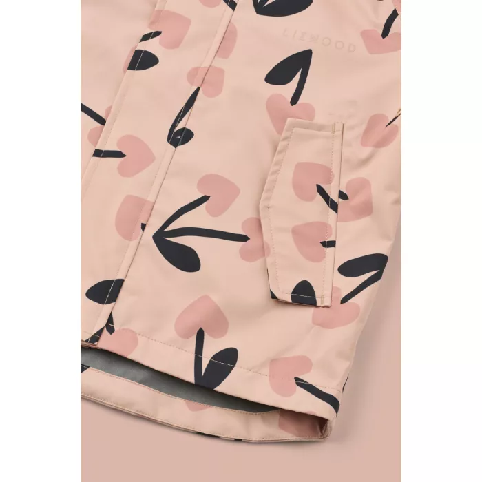 Costum impermeabil pentru ploaie - Pedia - Mega Cherry Heart/ Rosey mix - Liewood