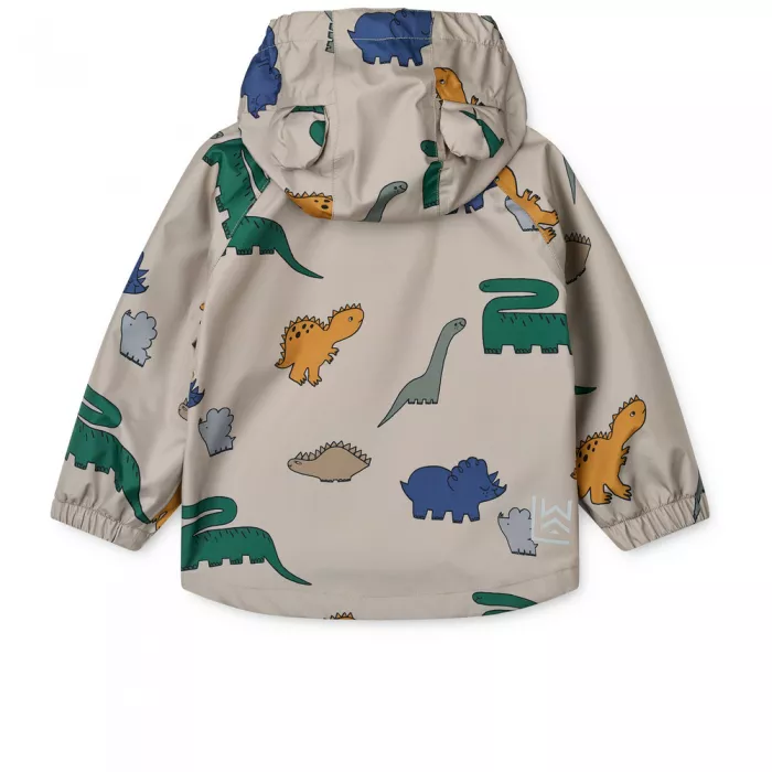 Costum impermeabil pentru ploaie - Manu - Dinosaurs / Mist - Liewood