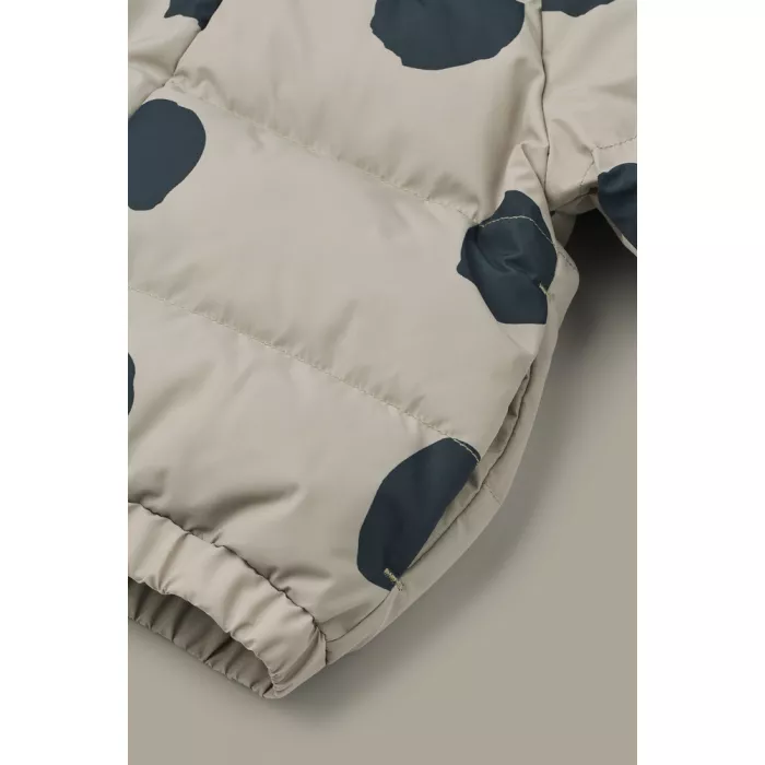 Jacheta de iarna cu urechi cu umplutura din puf si pene de gasca - Adelina - Spot dots / Mist - Liewood