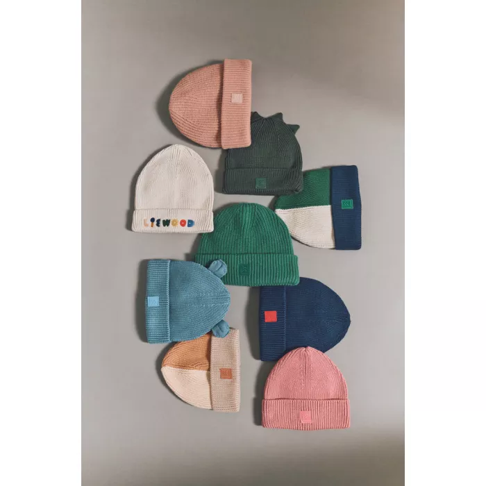 Caciula beanie din bumbac organic - Ezra - CLASIC NAVY MULTI MIX - Liewood