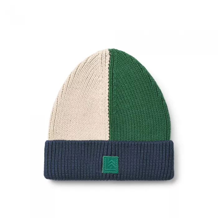 Caciula beanie din bumbac organic - Ezra - CLASIC NAVY MULTI MIX - Liewood
