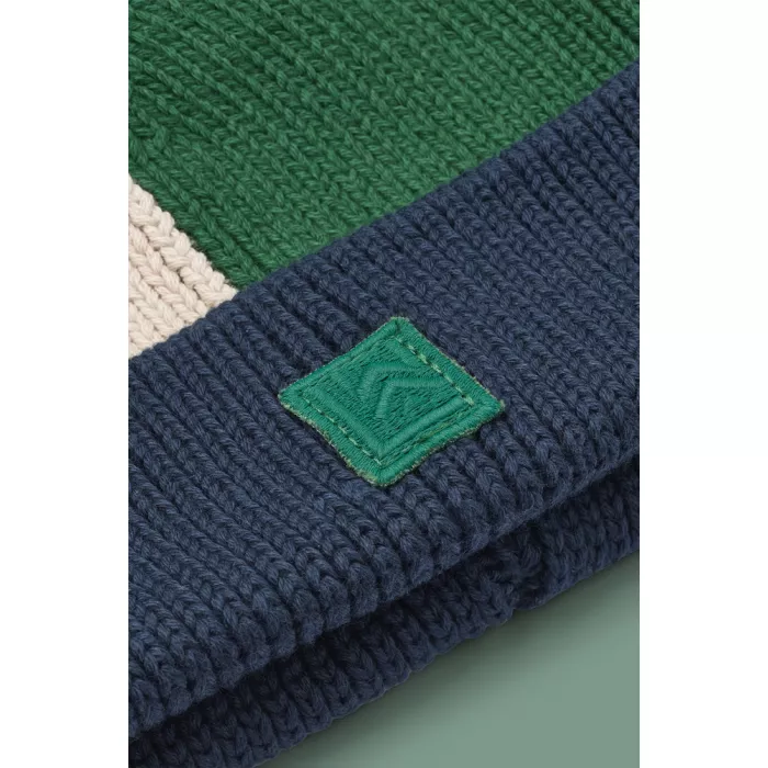 Caciula beanie din bumbac organic - Ezra - CLASIC NAVY MULTI MIX - Liewood