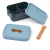 Caserola compartimentata din tritan Kamil cu capac de silicon - Tiger / Beach blue - LIEWOOD