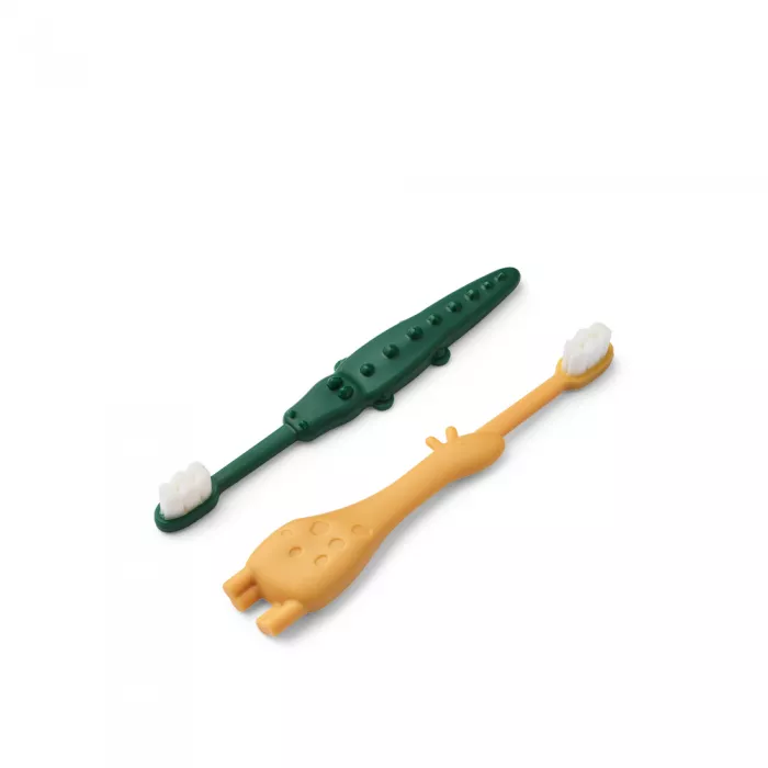 Periuta de dinti pentru todler - Yellow mellow / Garden green - Liewood