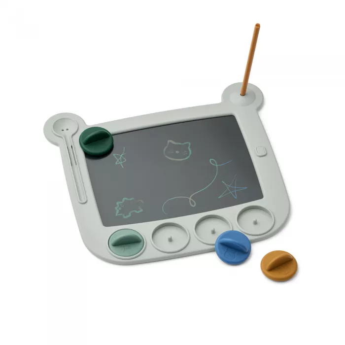 Tableta magica pentru desen cu stambile Venzora - Dove blue multi mix - Liewood
