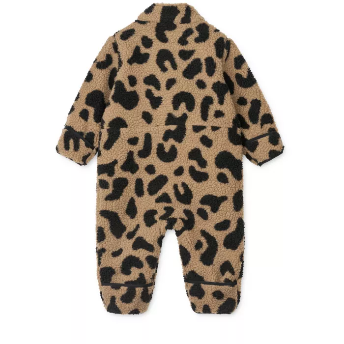 Salopeta din material teddy Nolano - Mega leo / Oat mix - Liewood