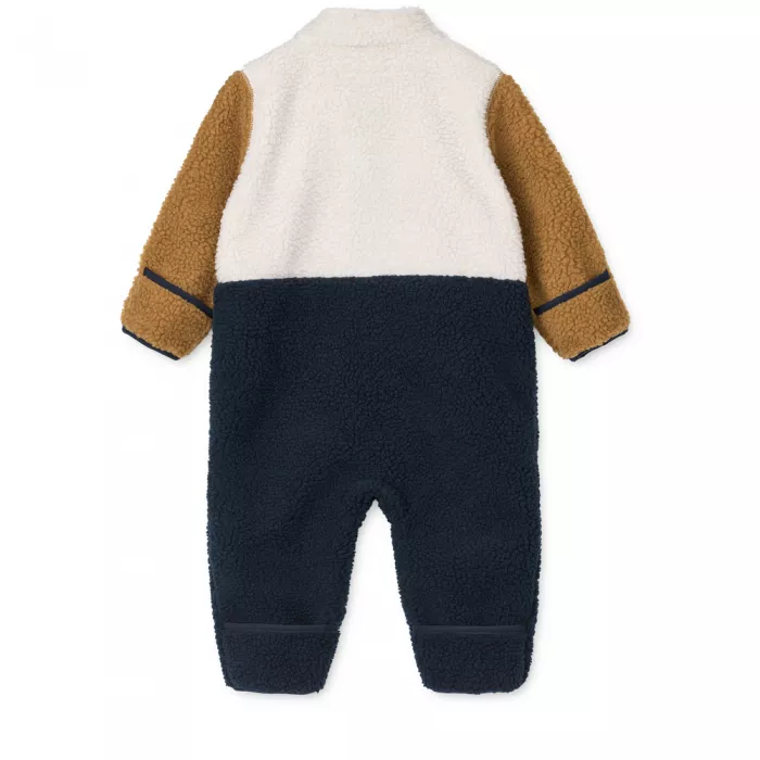 Salopeta din material teddy Nolano - Classic navy multi mix - Liewood