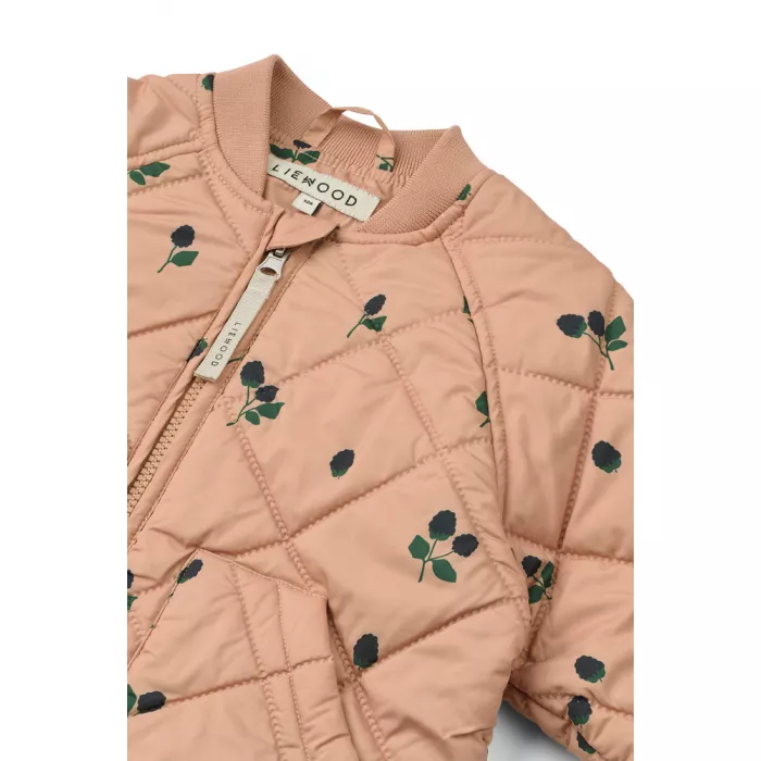 Costum termo pentru copii - Zella - Berry / Pale tuscany / Embroidery - Liewood