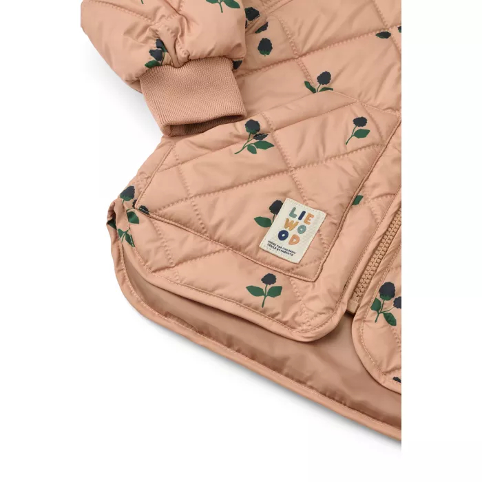 Jacheta termo pentru copii - Zella - Berry / Pale tuscany / Embroidery - Liewood