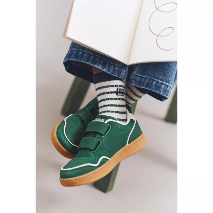 Tenisi cu talpa din cauciuc natural - Claudina - Green garden / Creme de la creme - Liewood