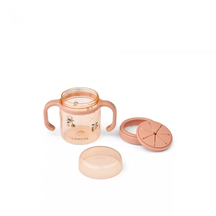 Cana pentru gustari din tritan Enyo - Peach / Sea shell - Liewood