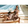 Costum de baie cu doua piese Belle - Coral blush / creme de la creme stripe - Liewood