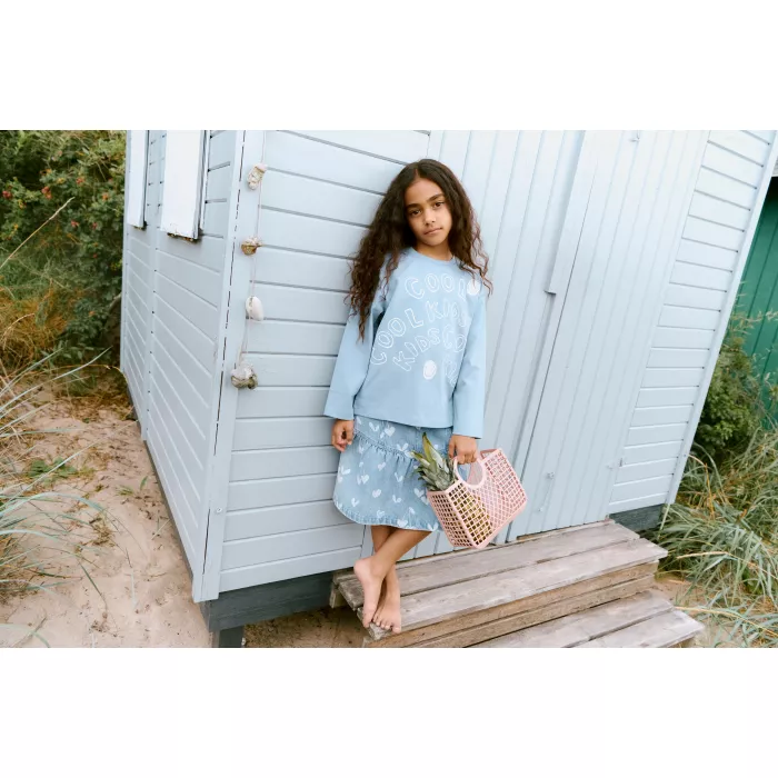 Fusta din denim Dayla - Sweethearts / light blue denim - Liewood