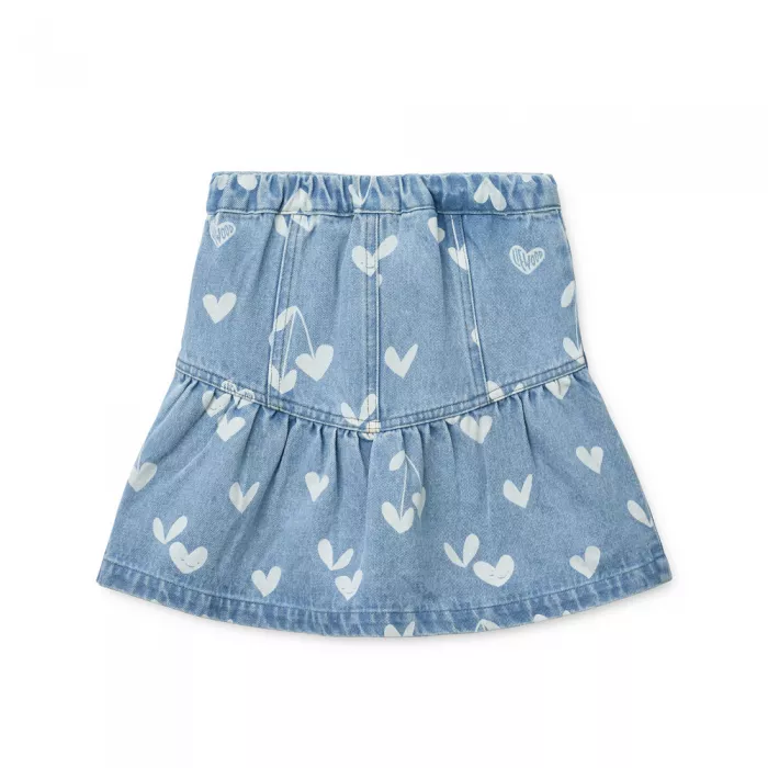Fusta din denim Dayla - Sweethearts / light blue denim - Liewood