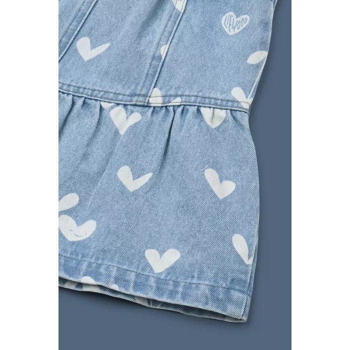 Fusta din denim Dayla - Sweethearts / light blue denim - Liewood