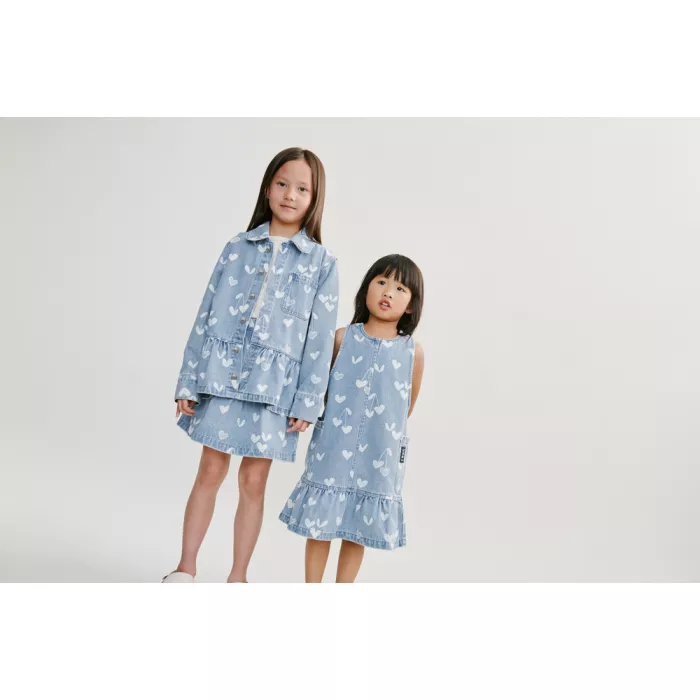 Fusta din denim Dayla - Sweethearts / light blue denim - Liewood