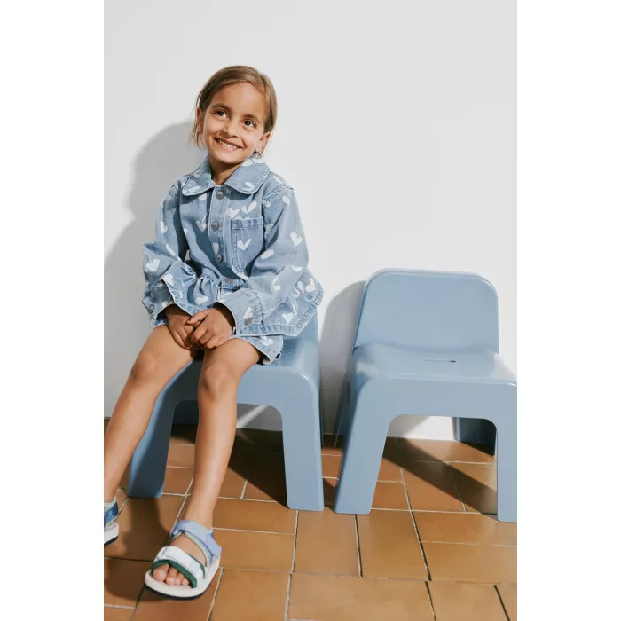 Pantaloni scurti din denim Borrisa - Sweethearts / light blue denim - Liewood