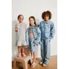 Camasa oversize din denim Kenza - Sweethearts / light blue denim - Liewood