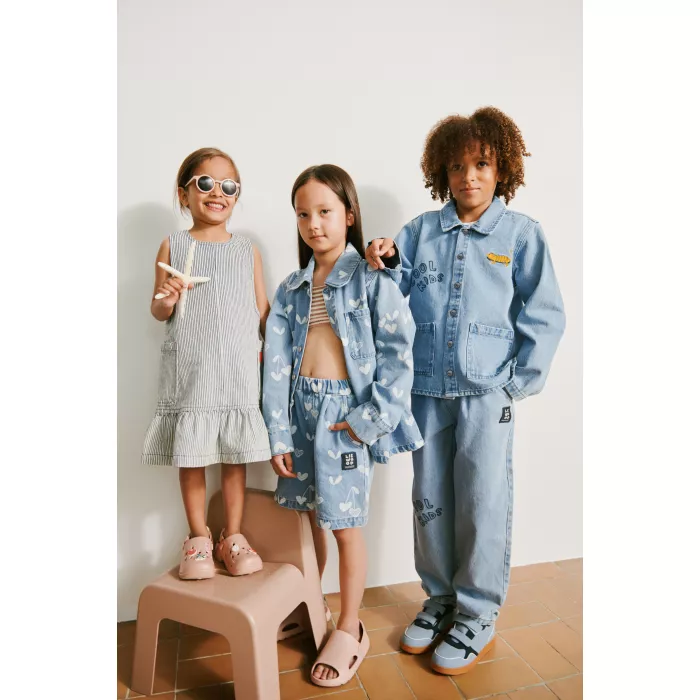 Camasa oversize din denim Kenza - Sweethearts / light blue denim - Liewood