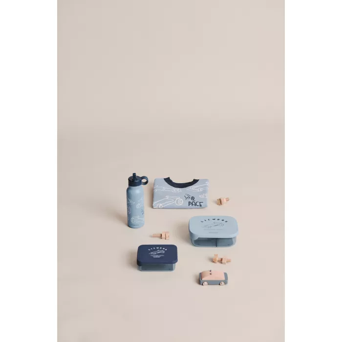 Caserola din tritan Arthur - Race cars Beach blue - Liewood