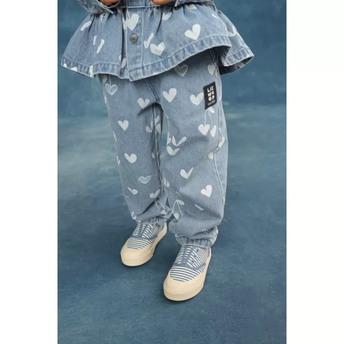 Pantaloni denim BORRIS - Sweethearts / light blue denim - Liewood