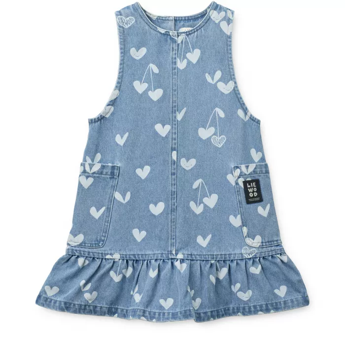 Fusta denim Angelica - Sweethearts / light blue denim - Liewood