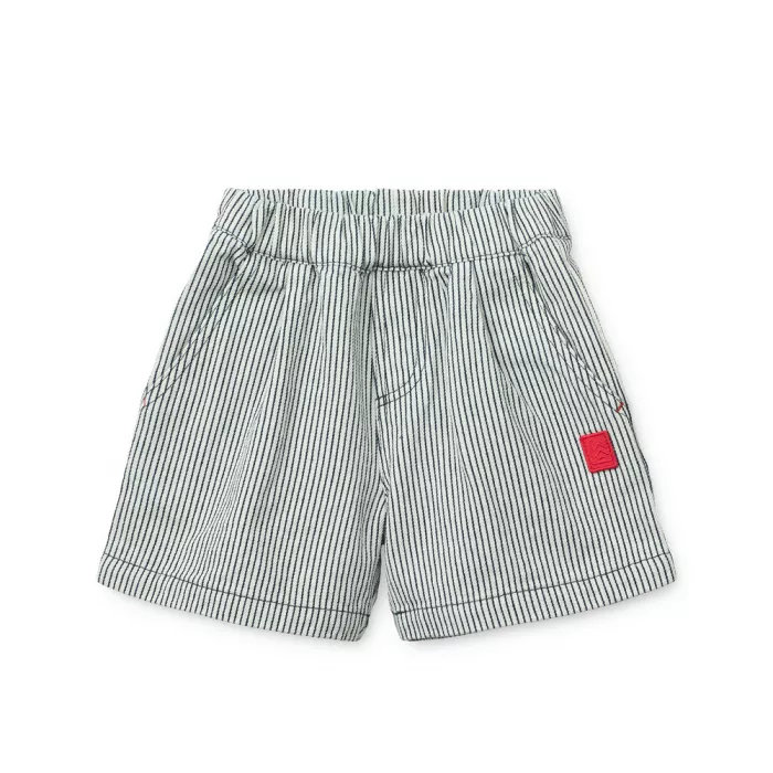 Pantaloni scurti din denim Borrisa - Classic navy / Creme de la creme - Liewood