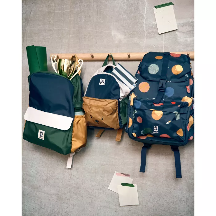 Rucsac pentru scolari Lennon - Garden green multi mix - Liewood